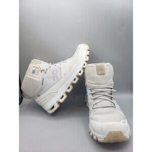 On Cloud Cloudrock Edge Raw Undyed Hiking Boots White Shoes Womens Size 8